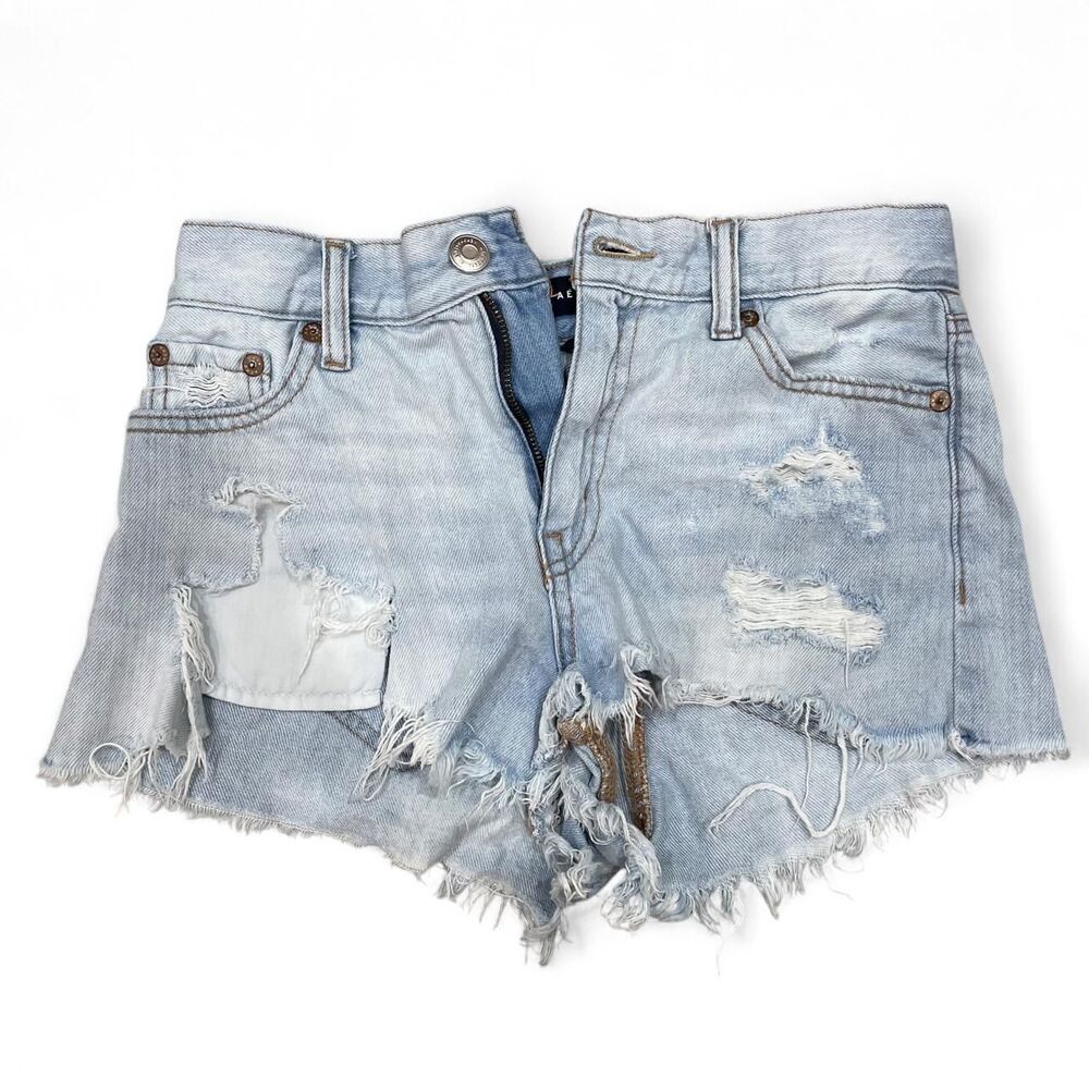 Aeropostale Women's Blue and White Shorts